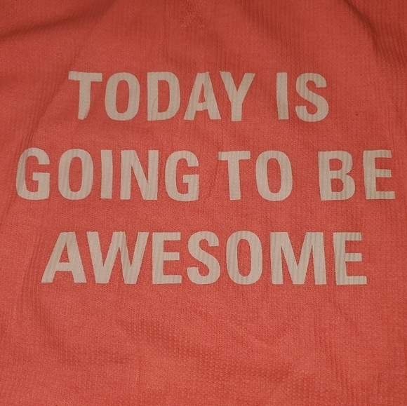 Xhilaration Pink White Long Sleeve - TODAY IS GOING TO BE AWESOME - Picture 2 of 9